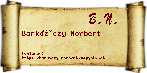 Barkóczy Norbert névjegykártya