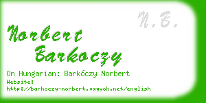 norbert barkoczy business card